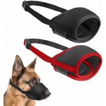 2PCS Dog Muzzles,Soft Adjustable Breathable Dog Muzzle Anti-Bite Muzzle for Small Medium and Large Dogs(M)