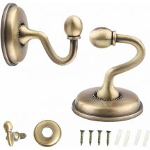 2Pcs Embrasses de Rideaux Crochets,Rideau Crochet en Bronze,Vintage u Support Mural Crochet pour Suspendre Les Rideaux,Chapeau,Vest