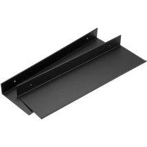 Stück Wandregal aus Aluminiumlegierung für Badezimmer, Küche, Schlafzimmer, Wohnzimmer (40 cm, schwarz)