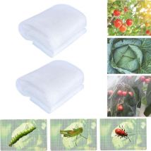 2pcs-Filet Anti Insecte pour Jardin, 6 x 2.5 m Maille Fine Bug Moustique Mouche Oiseau Barrière, Filet Protection des Plantes pour Légumes Fruits