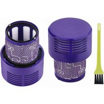 2pcs Filtres pour Dyson Cyclone V10 SV12 Series V10 Absolute/Animal/Total Clean/Motorhead Aspirateurs, Filtre de Rechange Accessoires 969082-01, avec