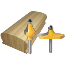 2pcs Handrail Router Bit Set - Standard/Flute Moulding Cutter - Shank for Staircase & rampes handrails - Ahlsen