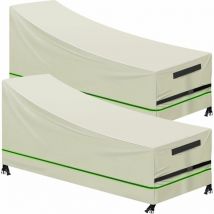 Alovez - Stück wasserdichte Liegestuhl-Abdeckungen, Beige