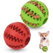 Ersandy - 2pcs Jouet Chien Balles, Balle de Jouet pour Chien, Chien de Jouet de en Caoutchouc Naturel, Jouet d'intelligence de dent d'entraînement