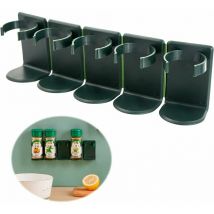 2pcs Kitchen Shelf Holder - Spice No Drill Cabinet Sticker For Spice Jars, Cabinet Insert, 23.57.44cm green