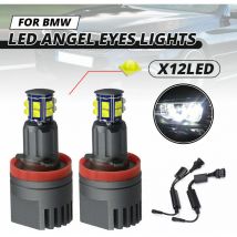 2PCS led Angel Eyes Lights Canbus H8 led Headlight 6000K White for bmw E60 E61 E63