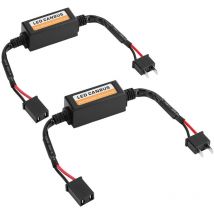 2Pcs led Phare Décodeur Dispositif Anti-Flicker Résistances Erreur Annulateur pour H7
