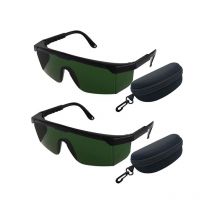 2PCS Lunettes de Protection Laser Lunettes pour Laser Lunettes de Sécurité (Vert)