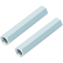 2pcs M8 66 Long Écrou de tige Écrou à douille hexagonale Écrou de compensation Fixations filetées