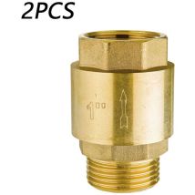 2pcs Messing-rückschlagventil, 1-zoll-einlass- Und Auslass-rückschlagventil Mit Gewinde, Geeignet Für Wasserleitungen, Wasserzähler, 