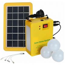 Einemgeld - Solaire lampes Kit de générateur d'énergie solaire de camping à 3 ampoules led avec batterie