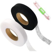 2Pcs Ourlet Thermocollant, 60mètres Bande Thermocollante Rideau, Bande Thermocollante Ourlet, Ruban Thermocollant, Pour Assembler Des Tissus,