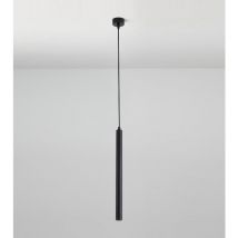 Modern led Pendant Light Metal Ceiling Lamp Cylindrical Long Tube Hanging Light Black Chandelier Three-Color Variable Light