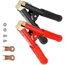 2PCS Pinces crocodiles, pour batterie de voiture Ensemble 1000A à toute épreuve,Pince crocodile câbles de démarrage Boost pour accessoire de véhicule