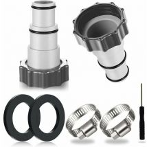 SNQ - 2PCS Poolschlauchadapter, Pooladapter, Adapter für Intex Pool, Poolschlauchadapter, Pumpenschlauchadapter, Poolschlauchverbinder ø 32 und 38 mm