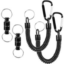 Ineasicer - 2pcs Porte filet magnétique pour la pêche à la mouche avec mousqueton à corde