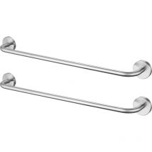 2PCS Porte-serviettes Mural de 60CM - Sans Perçage - En acier inoxydable Brosée, pour Salle de bain