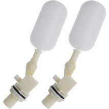Memkey - 2pcs Robinet Boule de Vanne à Flotteur pour Aquarium Automatique 1/2 Pouce 20mm