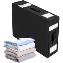 2pcs Sacs de Rangement Vêtement - Noir - 32x38x11.5cm - Pliable - Fenêtre transparente