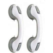 Rosemary - 2pcs) Safety Bathtub Handle/Shower Handle/Suction Cup for Bathroom + Toilet (Grey)