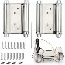 2Pcs Saloon Door Hinges - Swing Door Hinge - Spring Hinge - Load Capacity Up to 15 Kg - 76mm (3inch)