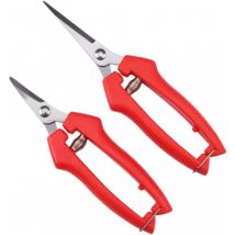 2Pcs Sécateurs droits, cisailles à fleurs, cisailles de jardin polyvalentes pour arranger les fleurs, tailler les plantes et récolter les herbes