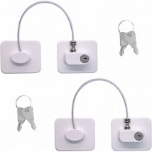 Alovez - 2pcs Sécurite Fenêtre Enfant, Entrebâilleur de Fenêtre pvc Sans Percer, Auto-Adhésive Serrure de porte de Réfrigérateur