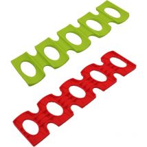 2pcs Silicone Vin Stacker, Réfrigérateur Pliable Can Beer Vin Boîteille Rack, Support Tapis empilage Outil de Rangement Space Saver Organiseur, Rouge