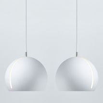 Lámpara Colgante de Techo Vintage Industrial Iluminación Colgante Metal Luz de Techo Ajustable Blanco 2 Piezas