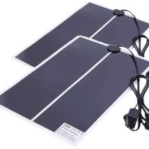 2PCS Tapis Chauffant avec Thermostat, 20W Reglable Tapis Chauffant Reptiles, Coussin Chauffant pour Reptiles Serpents Tortue Geckos Léopard Lézards
