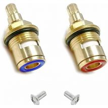 2pcs Tete a Disques Ceramique,Cartouche Ceramique Mitigeur 1/2 Tour Joint Tete de Robinet Ceramique Antidéflagrant Antirouille Anti-corrosion pour