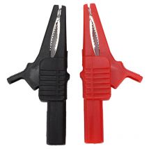 Basetbl - 2PCS U08, pince crocodile isolée en laiton de 4 mm, équipement de test électrique 32A/1000V.