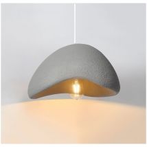Wottes - E27 Hängeleuchte Grau Retro Pendelleuchte Kreative Deckenleuchte Lampenschirm für Restaurant Schlafzimmer Ø20CM