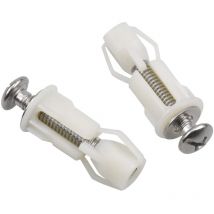Bluedeer - 2pcs Vis D'expansion pour Couvercle de Toilette Fixation Abattant wc Vis pour Lunette Toilette Ensemble de Fixation Pièces de Rechange