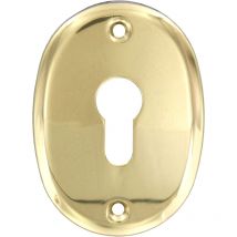 2PZ bocchetta con fori art. F0232 ottone lucido