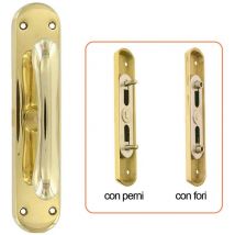 2PZ cremonese 'goccia' con fori - oro lucido verniciato