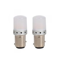 A2zworld - 2pz Lampada Led BAY15D S25 P21/5W 9 smd 3030 12V 24V 300lm 1W/3.5W Doppio Filamento Ambra Piedi Sfalsati 45mm