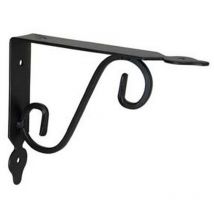 Nextradeitalia - 10PZ mensole ornamentali brackets extra strong nere - MM.140X35X110H. (5'X4')