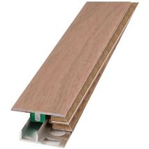 2PZ profilo piatto con base per laminato e parquet 'un anodizzato argento