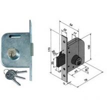 2PZ serratura da infilare per cancelli solo catenaccio 062 - MM.45 con catenaccio da MM.70 (06245400)