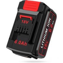Bsioff - 18V Akku 6.0Ah mit Intelligentem Indikator und 6 Sicherheitssysteme Kompatibel mit Allen 18V und Power X-Change