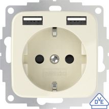 2USB 2U-449399 Unterputz-Steckdose mit USB Creme-Weiß