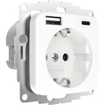 2U-449368 Schutzkontakt-Steckdose erhöhter Berührungsschutz, mit USB-Ladeausgang IP20 Reinwei - 2usb