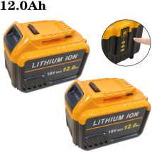 Mawiron - 2x 12.0Ah Batteries,Powerful Replacement Battery For Dewalt DCB184-XJ xr Lithium-Ion Battery DCB180 DCB181 DCB182,with led