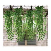 2x 170cm Künstliche Efeuranke Dekogirlande Blattpflanze Grün