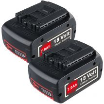 2x 18V 7.0Ah batterie pour Bosch Professional gba gsr gsb BAT618 BAT609 BAT620 li-ion