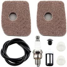 2x Air Filter with Fuel Filter Fuel Hose for Stihl BG56, BG56C, BG66, BG66C, BG86, BG86C, BR200, SH56, SH56C, SH86, SH86C Blower Replaces 4241 120
