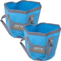 Arctic Hayes - 2x CWB20L Collapsible Compact Space Saving Folding 20 Litre Bucket
