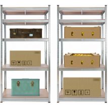 AREBOS 2 x Heavy Duty Shelf 875kg Basement Storage Racking Boltless 180x90x40cm