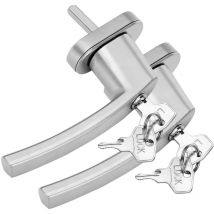 Deuba Maniglia per finestre bloccabile con serratura a chiave per bambini in acciaio Lunghezza perno 35mm Maniglia per finestre di sicurezza 2x